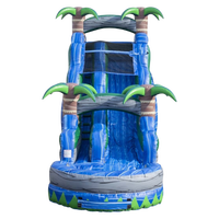 Maison gonflable commerciale de rebond pour enfants de toboggan aquatique de piscine de toboggan d'eau simple moderne