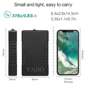 YABO Batteries et chargeurs universels rechargeables au lithium 18650 pour ordinateur portable avec lumière <span class=keywords><strong>LED</strong></span>, sortie DC USB 12V 6000mAh/5V 12000mAh - Product Image 2