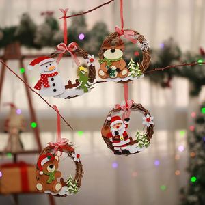 Modern DIY Christmas Rattan <b>Wreath</b> Hanging Pendant Garland Festive Craft & Gift Idea - Product Image 4