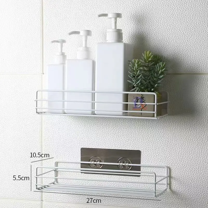 Gran oferta, estante organizador de baño de esquina de Metal de hierro, paquete de 4 estantes con jabón para montaje en pared, almacenamiento de carrito de ducha sin perforación