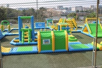 WINSUN Bingo Super Parc aquatique gonflable, parcours d'obstacles de plage et de mer, parcours aquatique gonflable