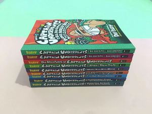 Baru tiba 14 buah/set celana dalam kapten warna penuh halus kertas komik Dav gambar Pilkey buku komik untuk anak-anak - Product Image 3