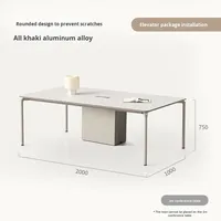 Table de conférence moderne en bois, grande table de réunion commerciale, bureau de salle de réunion écologique pour 10 à 12 personnes