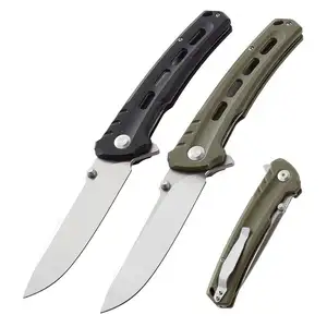 Pliant G10 Poignée Edc Flipper Avec Clip De Poche Verrouillage Doublure Camping Tactique Randonnée Survie En Plein Air Outil Couteau