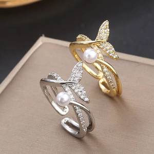 Bague en <span class=keywords><strong>cuivre</strong></span> réglable et colorée, ornée de zircon complet, en forme de papillon, de cœur et de <span class=keywords><strong>couronne</strong></span>, pour femme, idéale pour les mariages et les fêtes, vente en gros à Yiwu - Product Image 3