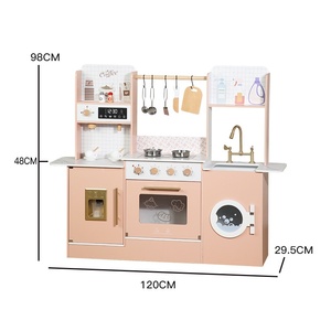 Giocattoli educativi per gioco finto per bambini giochi in legno per bambini gioco di simulazione di cottura cucina fornello frigorifero MDF - Product Image 2
