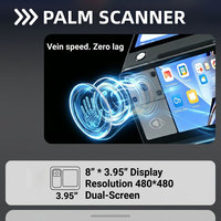 TPV Biométrico Sin Contacto con Reconocimiento de Palma para Clientes, con Android 14, Pantalla Dual de 8 Pulgadas, NFC y 4G para Comerciantes Móviles Z150P