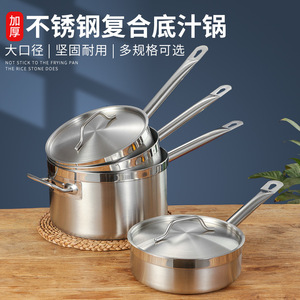 Chef Meis Stainless Steel Sauce <b>Pan</b> 20cm Single <b>Handle</b> Induction Compatible Non Stick Cooking Pot - Product Image 2