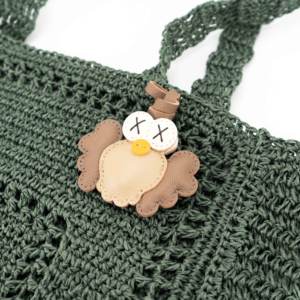 Llavero de Cuero con Diseño de Búho X-Eye de Moda con Detalle de Dos Tonos - Product Image 4