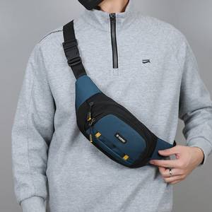 FASHION Men's Waist <b>Bag</b> Nylon Multi Functional Chest Pack Gray Black Blue Dark Blue Crossbody <b>Bag</b> Everyday Use Summer 2026 - Product Image 2