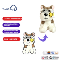 Porte-clés en peluche Mini Schnauzer avec motif abeille, en coton doux et duveteux, accessoire mignon à suspendre au sac à dos - Cadeau