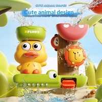 YD TOYS Jouet de bain pour enfants, ensemble de pulvérisateurs de douche rotatifs à ventouse en forme de canard mignon en plastique écologique