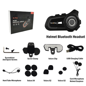 Auriculares de walkie-talkie de casco, auriculares de casco de motocicleta con <span class=keywords><strong>intercomunicador</strong></span> de 2 vías, <span class=keywords><strong>intercomunicador</strong></span> Bluetooth S2 para casco, - Product Image 4