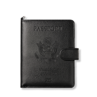 Porte-passeport intelligent en cuir certifié MFI Lork PN-11 avec batterie externe 4000 mAh, compatible avec Apple Find My Airtags, RFID, pour les voyages d'affaires