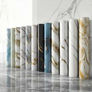 วอลล์เปเปอร์หินอ่อนมีกาวในตัวที่ทันสมัยการออกแบบทางเรขาคณิตเทคโนโลยีไม้ลอกขั้นสูงกันน้ำบ้านโรงแรมอพาร์ตเมนต์ยิม - Product Image 1