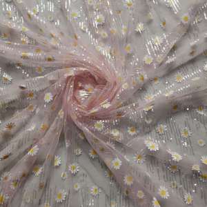 Exquisito Little Daisy Offset Wave Hoja transparente Malla <span class=keywords><strong>americana</strong></span> Parte inferior <span class=keywords><strong>Lentejuelas</strong></span> Tul Bordado Niños Boda de punto - Product Image 6