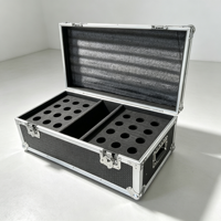 Flight case professionnel en aluminium pour scène, avec intérieur en mousse personnalisé, pour microphones et pieds de micro