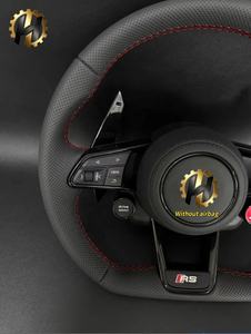 Volante de Cuero y Fibra de Carbono para <span class=keywords><strong>Audi</strong></span> <span class=keywords><strong>A1</strong></span>-A7 A3/A4/A5, Modificación y Mejora con Diseño Confortable, Estilo en Forma de D, Lujo - Product Image 4