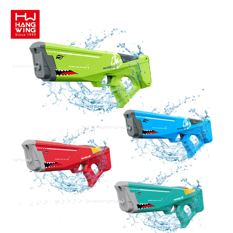 Игрушки HW, Автоматический водяной поглощающий непрерывный Огонь Электрический водяной пистолет акулы, игрушки, летние игрушки для мальчиков, игры для стрельбы на открытом воздухе