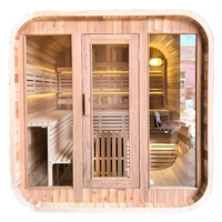 Harga pabrik 2 4 6 orang ruangan Sauna inframerah spektrum penuh dengan Panel kontrol untuk relaksasi