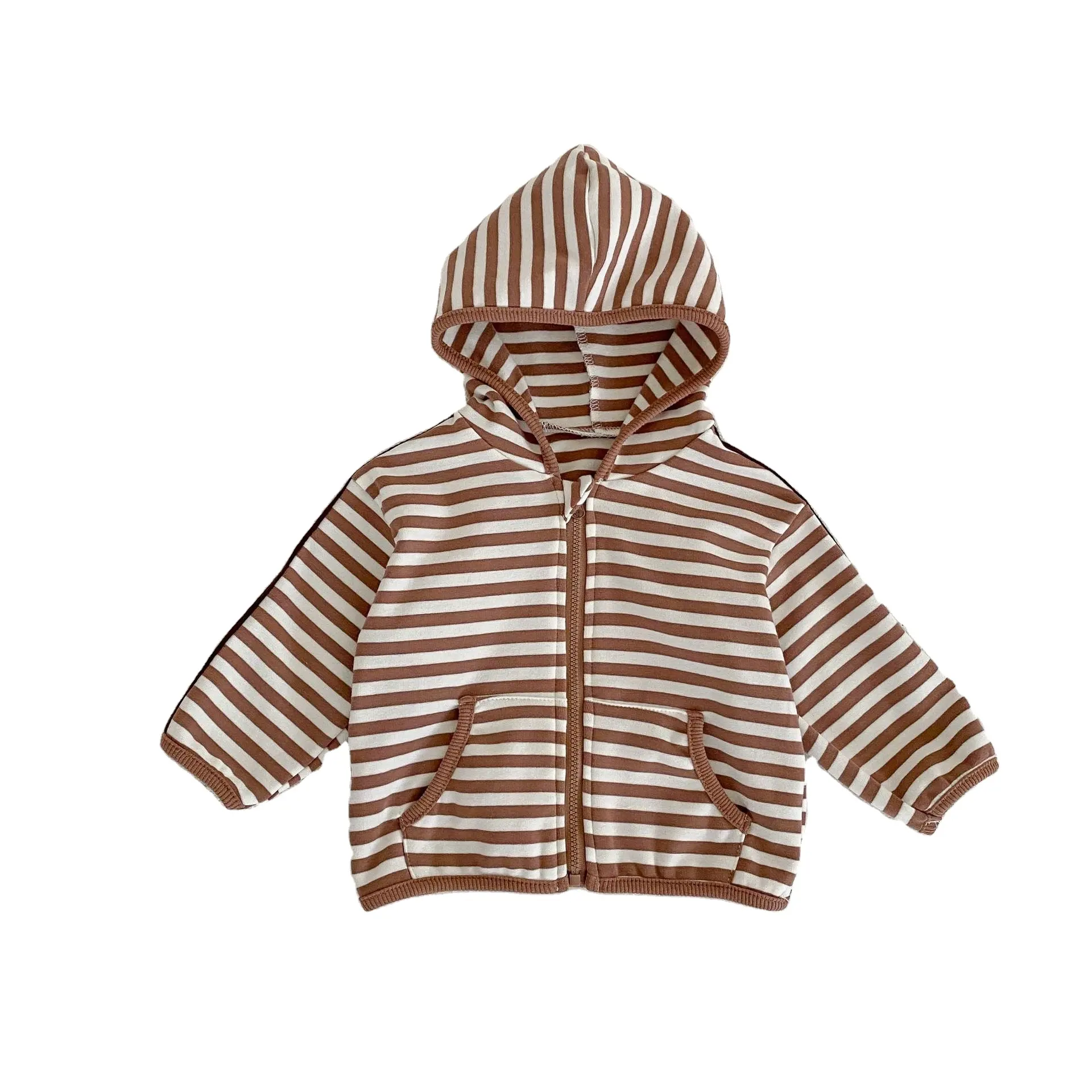 Abbigliamento per bambini 2023 primavera autunno neonato bambino ragazzi ragazze cerniera con cappuccio Cardigan neonato cappotto manica lunga bambino