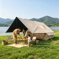 Tente de camping familiale gonflable portable, grande, résistante aux UV, imperméable, avec moustiquaire et auvent – Offre spéciale