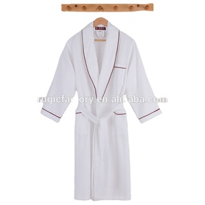 All'ingrosso Unisex sottile Waffle accappatoio solido personalizzato elegante camicia <span class=keywords><strong>da</strong></span> <span class=keywords><strong>notte</strong></span> per le donne e gli uomini termico per la stagione estiva - Product Image 5