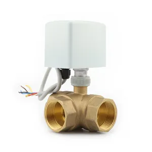AC Motor With Active Signal Feedback AC24V AC110V AC220V Driver And DN32 1-1/4 Inch Brass Ball Valve