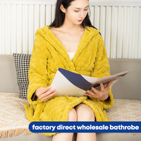 Peignoir en microfibre super doux et absorbant, plusieurs couleurs, vente en gros directe d'usine, logo brodé personnalisé, faible MOQ