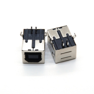 Connecteur USB carré de haute qualité, prise USB-B femelle de type D, connecteur femelle à 90 degrés pour soudure sur circuit imprimé, pour données d'imprimante - Product Image 1