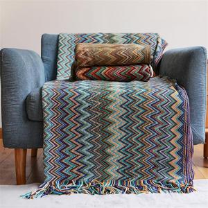 Bohême jeter couverture <span class=keywords><strong>acrylique</strong></span> tricoté couvertures légères avec gland lit <span class=keywords><strong>Plaid</strong></span> jeter pour canapé couvre-lit sur le lit chambre décor - Product Image 2
