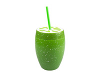 Cartoon fruitdesign rietjesbeker waterfles multicolor food grade PP drinkbeker voor zomerfeesten citroen ananas watermeloen