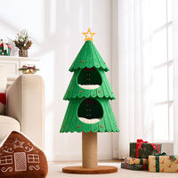 Nouveau Nid pour Chat en Sisal et Feutre, Arbre à Chat Intégré, Griffoir et Structure d'Escalade pour Chats, Idéal pour Noël