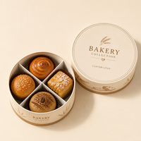 Boîte à dessert en tube de papier personnalisée pour boulangerie, noire, luxe, avec dorure à chaud, fabricant de boîtes à dessert en tube de papier personnalisées