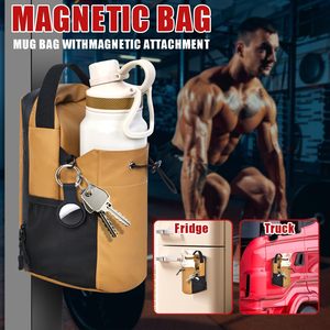 Sac de sport magnétique pour hommes et femmes, organisateur de sac de sport magnétique, porte-bouteille d'eau de 18 à 40 oz avec plusieurs poches, sac de sport de voyage - Product Image 6