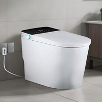 WC intelligent moderne avec bidet intégré, auto-nettoyant, sans réservoir, chauffage instantané du siège, monobloc, pour salle de bain d'hôtel de luxe