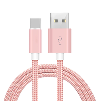 Câble de charge rapide USB Type-C vers Type-C avec cuivre pur, courant 3A/5A, nylon tressé durable, couleurs bonbon pour ordinateur et imprimante