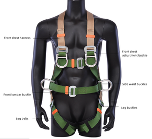 Arnés de Cuerpo Completo de Poliéster Estándar <span class=keywords><strong>EN</strong></span> <span class=keywords><strong>361</strong></span> con Hebilla de Conexión Rápida, Capacidad de 200 kg para Humanos, Trabajos de Escalada, Construcción y Electricidad - Product Image 2