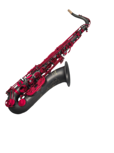 Saxophone ténor professionnel Eastern Music the Imperium, noir, clés laquées rouges, coussinets italiens - Product Image 1
