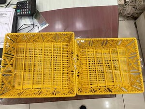 Yellow <b>Rectangle</b> Macrame <b>Storage</b> <b>Basket</b> Organizer Bin for Home Shelf Multifunctional Natural Rattan Handmade Woven - Product Image 1