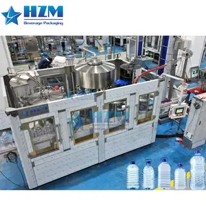 Auto PLC Working 3 in 1 Rotary Type Rinsing Filling Capping Machine for PET Bottle 12000BPH 600ml Mineral Water