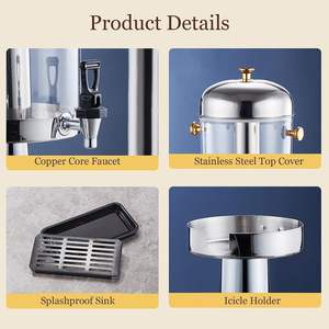 Commercial Stainless Steel <b>Beverage</b> <b>Dispenser</b> 8/16/24L Cold Hot Juice <b>Dispenser</b> for Parties Weddings Buffets - Product Image 4