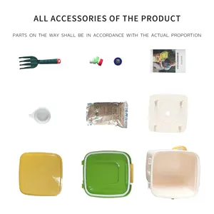 कस्टम लोगो 12 एल घरेलू रसोई भोजन अपशिष्ट प्लास्टिक इनडोर खाद बिन