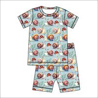 Ensembles de vêtements pour enfants unisexes en bambou imprimé décontracté ODM, tenue d'été, vente chaude, respirant, manches courtes, ensemble pantalon 2 pièces tendance