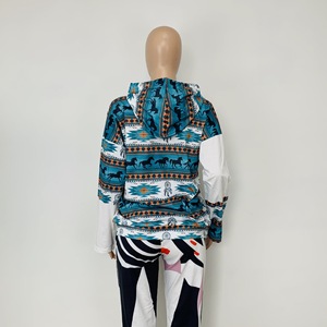 Jersey de manga larga con capucha para mujer, Blusa de talla grande azteca, ropa con capucha para primavera y otoño - Product Image 5
