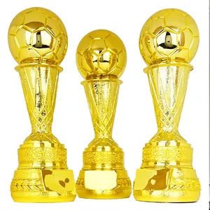 Golden Ball Gold Farbe 38cm High Soccer Championship Trophy Sieger Cup Trophy Resin Craft Trophy