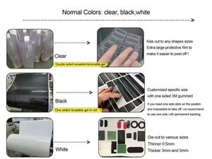 Ưu đãi giá tái sử dụng có thể giặt Silicone dính Mat 1mm Polyurethane dính hai mặt cao <span class=keywords><strong>tack</strong></span> Gel tấm - Product Image 2