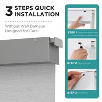Persianas enrollables inalámbricas de parada gratuita, persianas opacas sin taladro, Persianas con aislamiento térmico para ventanas interiores, persianas de ventana de fácil instalación