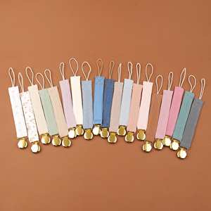 Cadena de Chupete de Tela de Pana de Algodón, Correa para Chupete, Soporte para Chupete, Libre de BPA, Mordedor para Bebé, Anti-Caída, Clip para Chupete, Productos para Bebés - Product Image 1