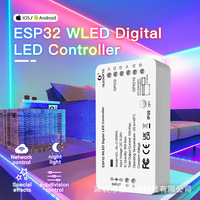 GLEDOPTO ESP32 WLED WiFi APP Controlador de píxeles LED 5-24V 800 IC RGB RGBW DIY Más de 100 modos dinámicos para WS2811 WS2812 WS2814 Etc.